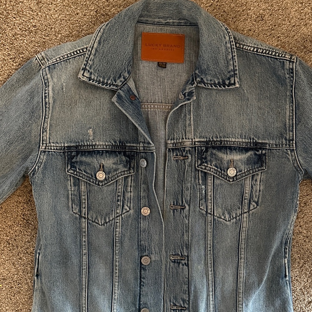 Lucky Brand Light Blue Denim Jacket Size XS